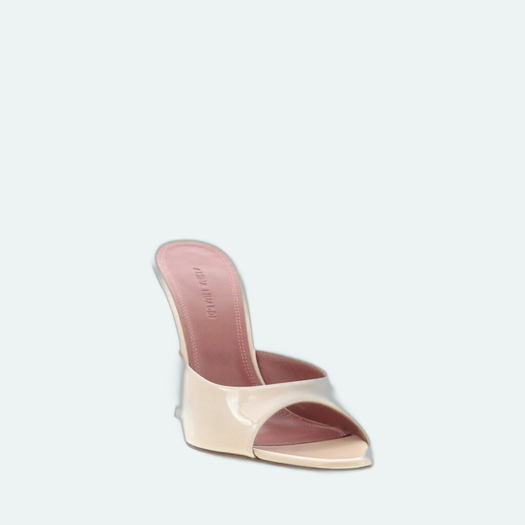 Amina Muaddi - Alexa Slipper - Patent Champagne