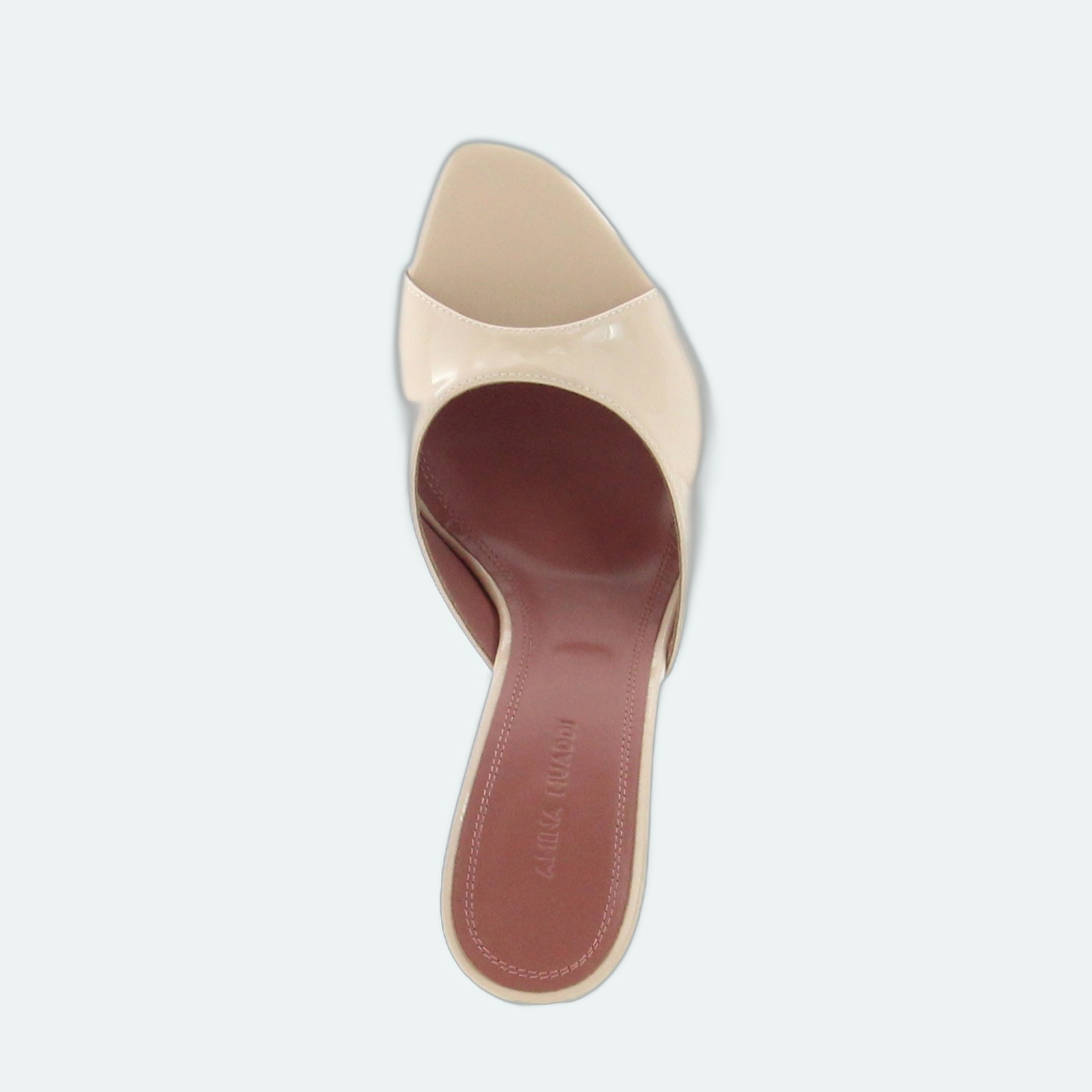 Amina Muaddi - Alexa Slipper - Patent Champagne - Image 4