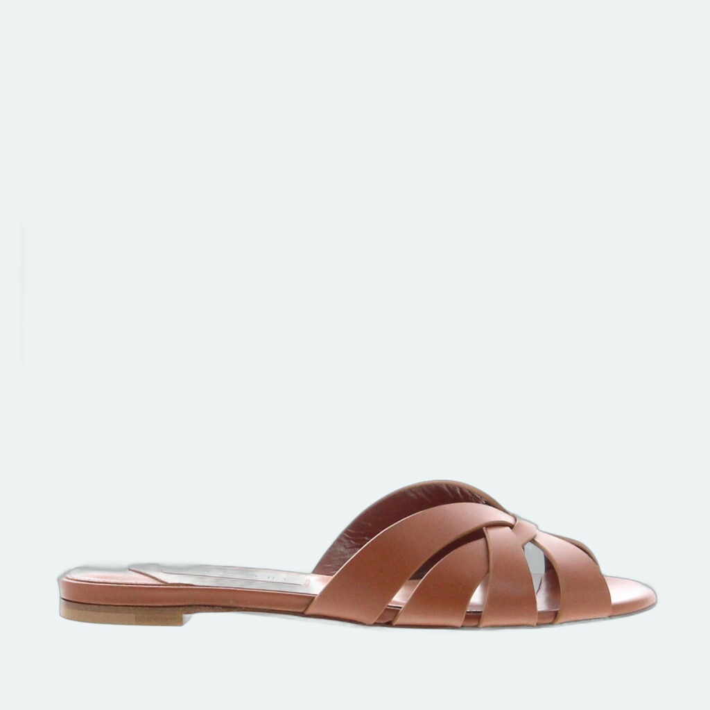 Aquazzura - Copacabana Slide Flat - Tobacco