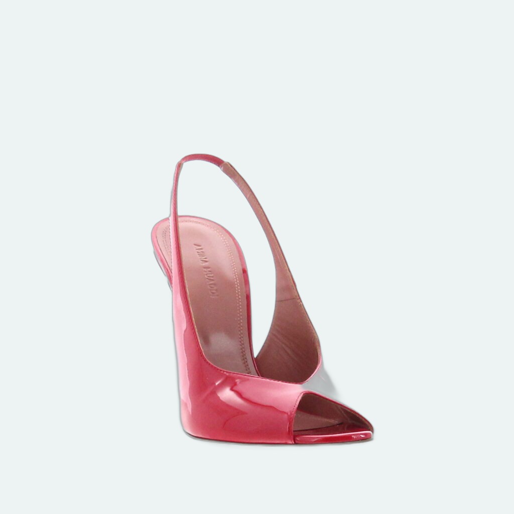 Amina Muaddi - Kristina Sling - Patent Red