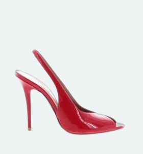 Amina Muaddi - Kristina Sling - Patent Red - Image 1