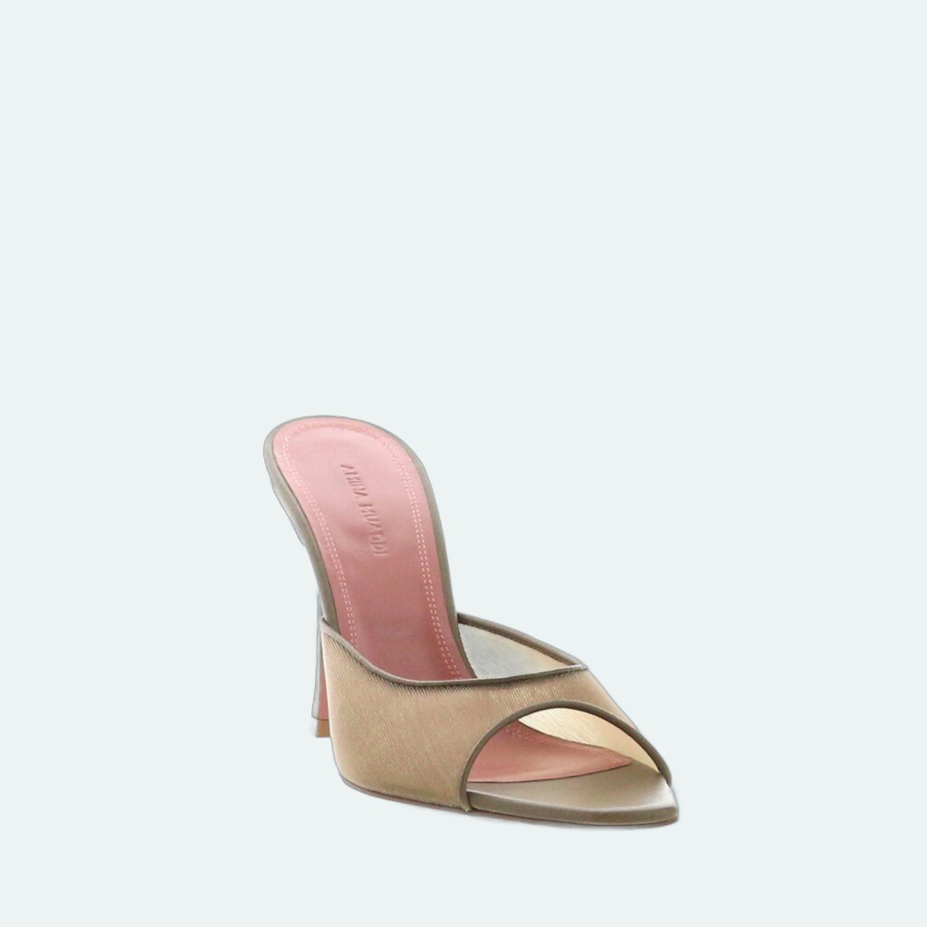 Amina Muaddi - Alexa Slipper - Mesh Taupe