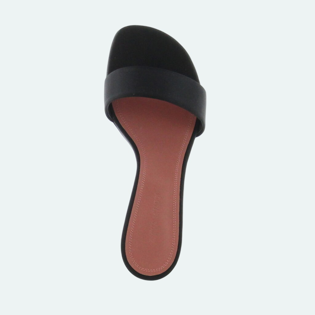 Amina Muaddi - Andreea Slipper 45 - Satin Black
