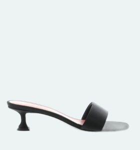 Amina Muaddi - Andreea Slipper 45 - Satin Black - Image 1