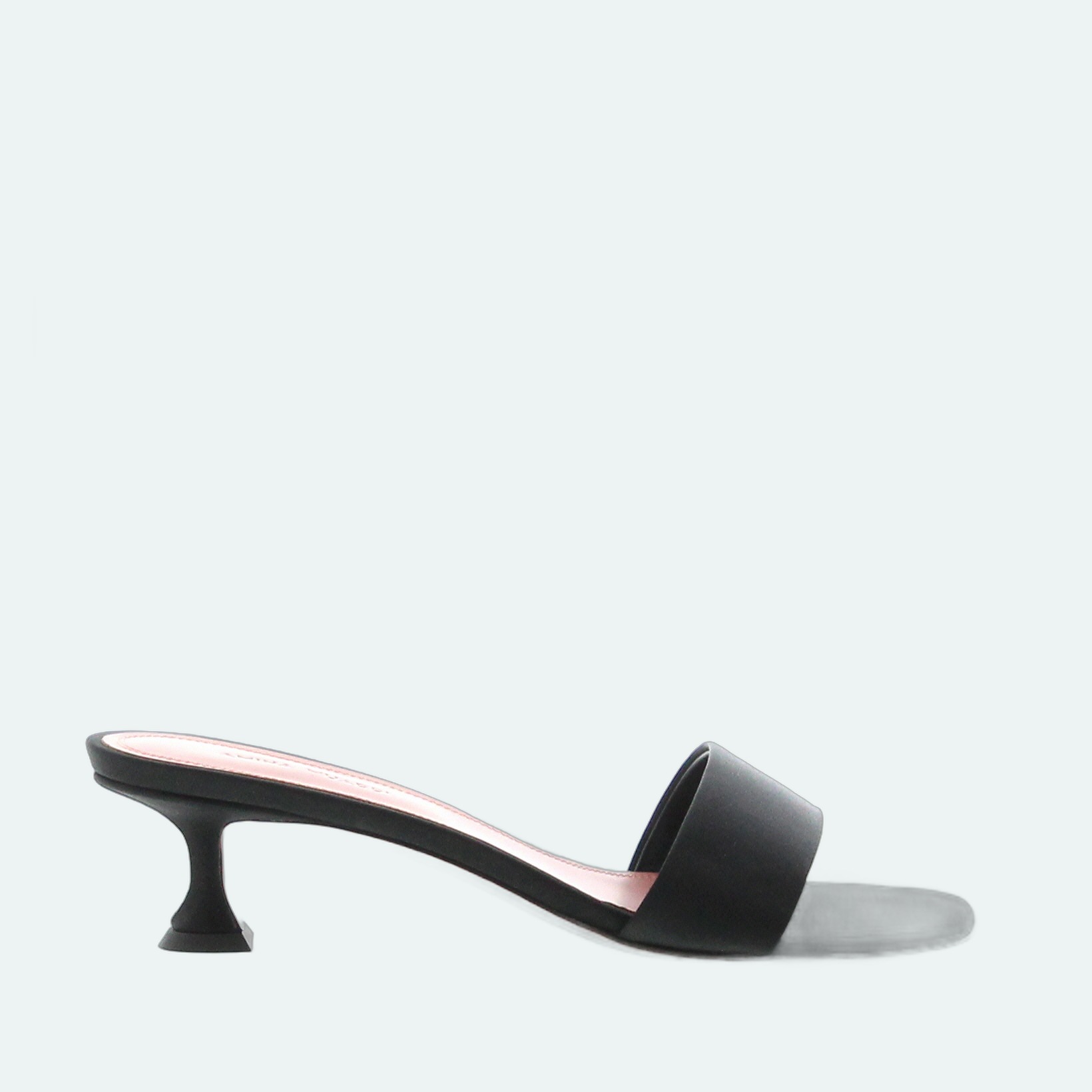 Amina Muaddi - Andreea Slipper 45 - Satin Black - Image 1