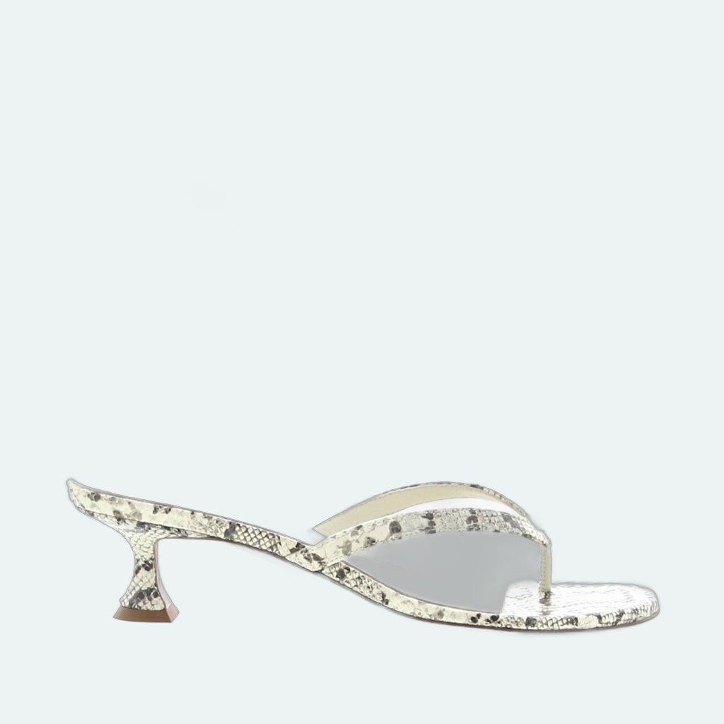 Amina Muaddi - Juliette Thong 45 - Printed Snake