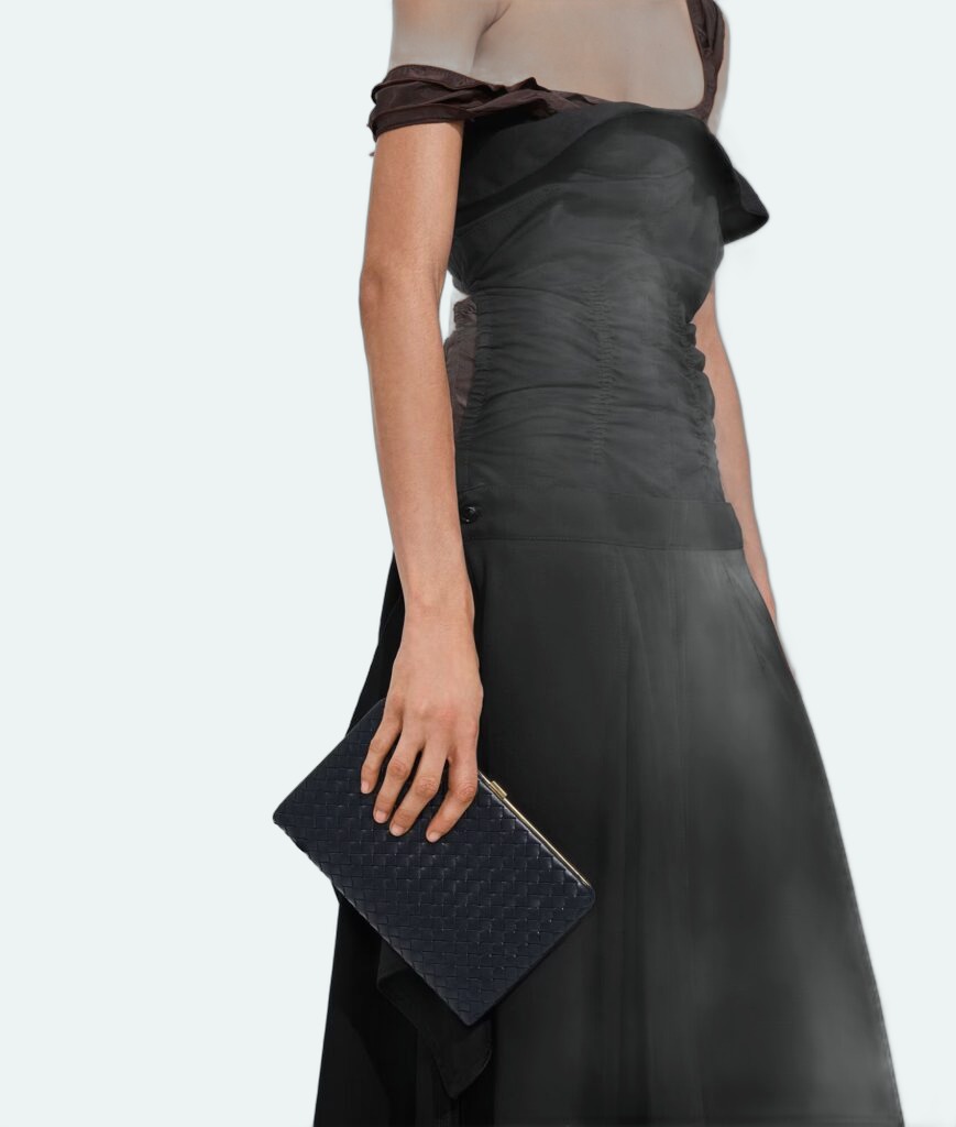 Bottega Veneta - Mezzanotte Clutch - Midnight