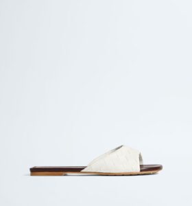 Bottega Veneta - Livia Mule Flat - Alabaster - Image 1