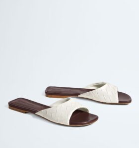 Bottega Veneta - Livia Mule Flat - Alabaster - Image 4