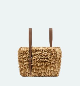 Valextra - Wavy Raffia Bucket Bag - Beige - Image 1