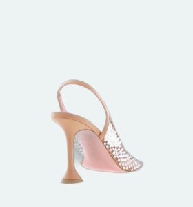 Amina Muaddi - Dolly Crystal Sling 95 - Latte - Image 3