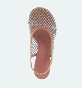 Amina Muaddi - Dolly Crystal Sling 95 - Latte - Image 4