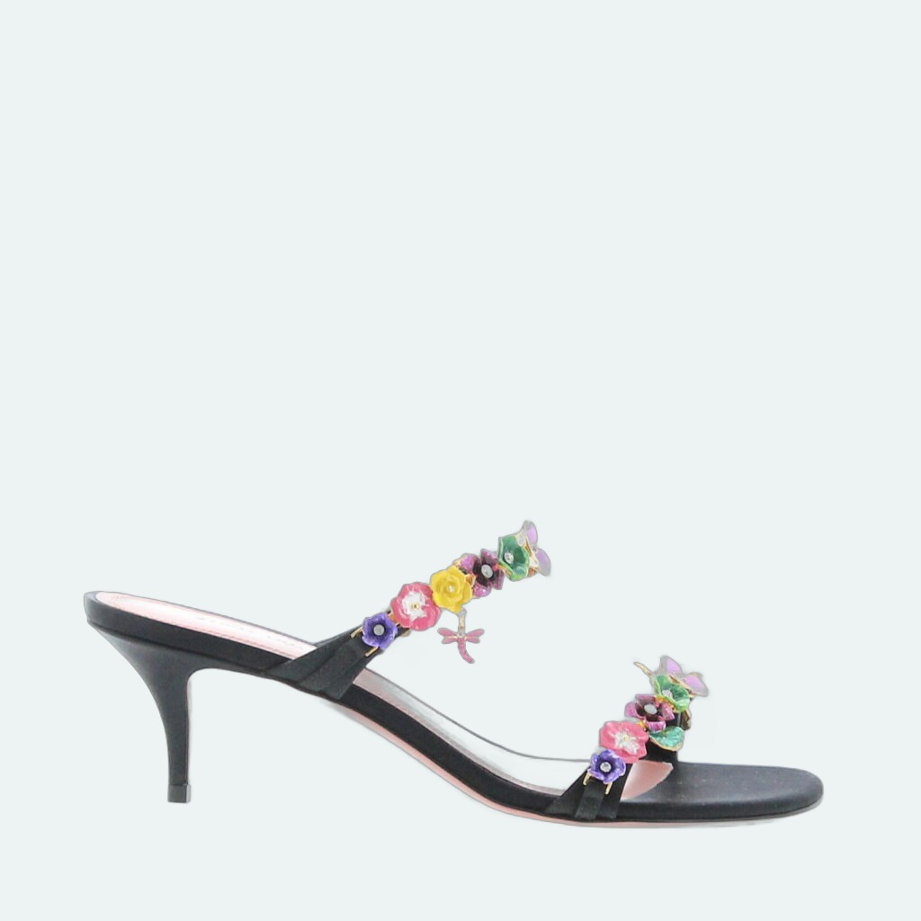 Amina Muaddi - Vittoria Slipper 55 - Black