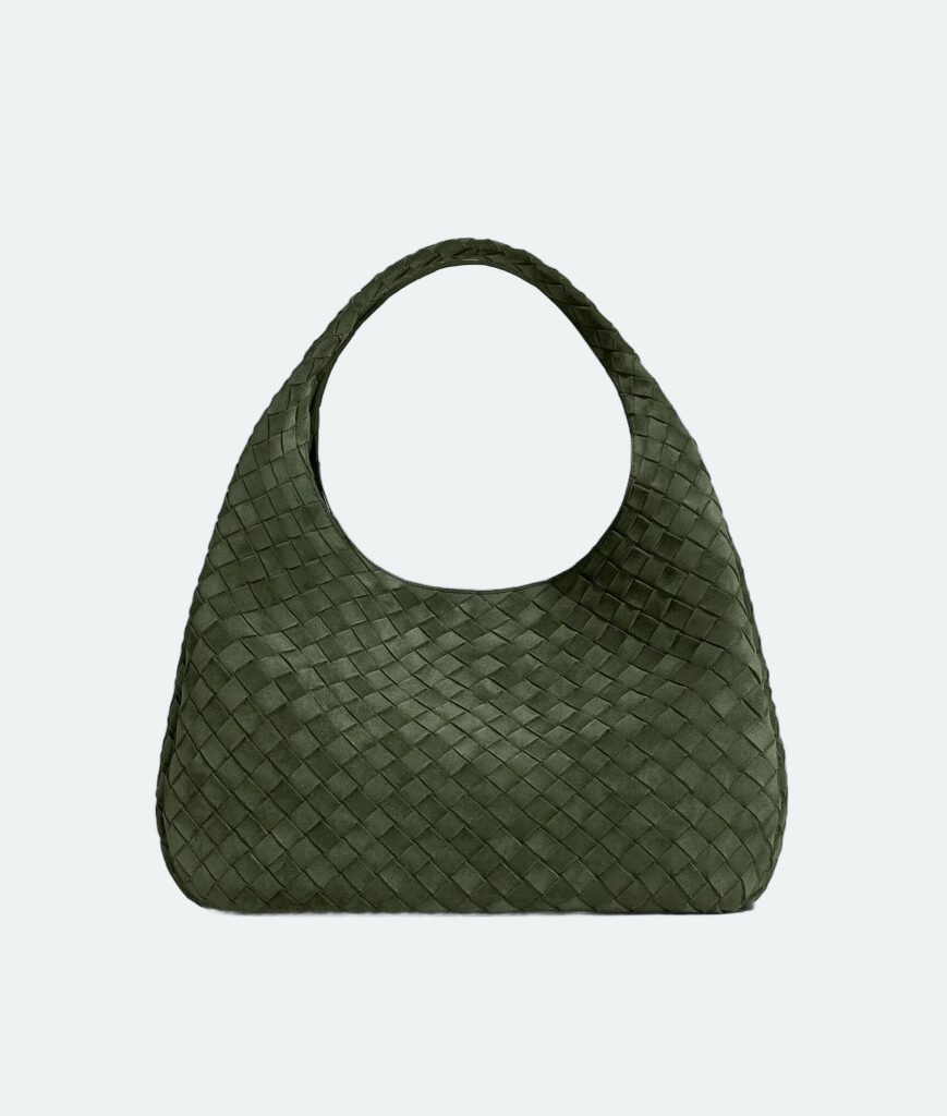 Bottega Veneta - Campana Large - Green Tweed