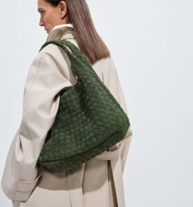 Bottega Veneta - Campana Large - Green Tweed - Image 2