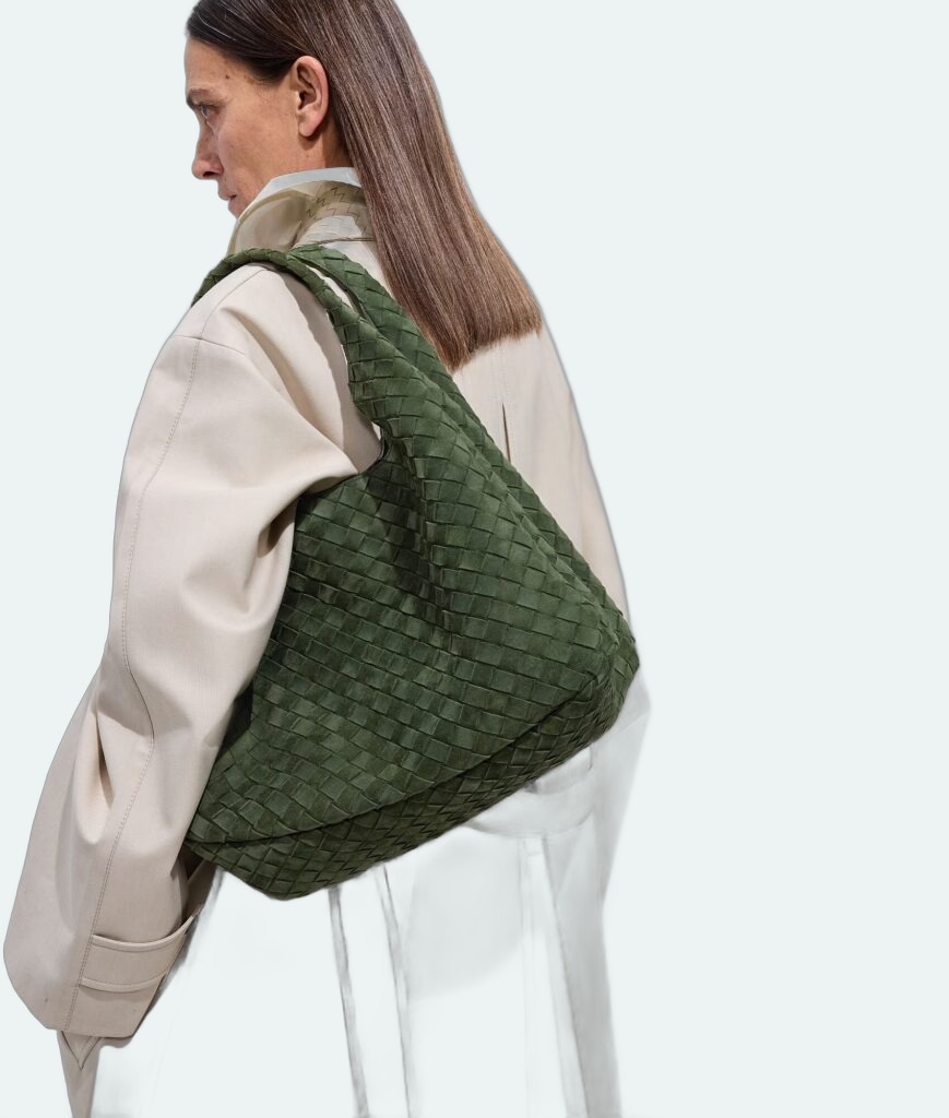 Bottega Veneta - Campana Large - Green Tweed
