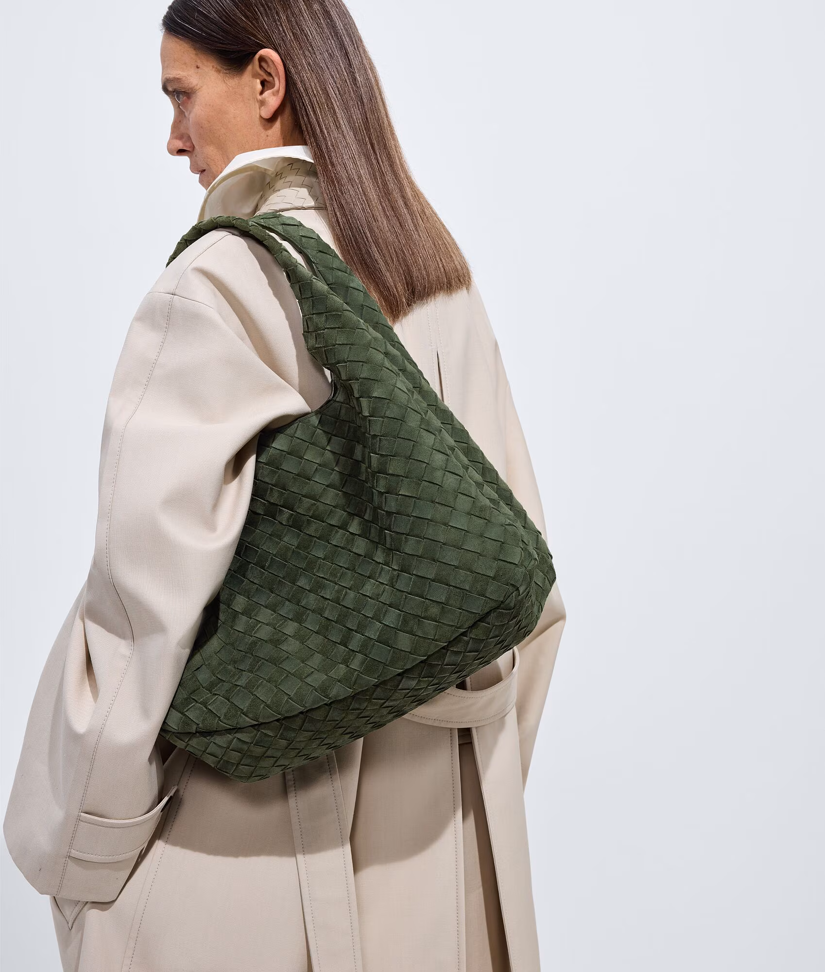Bottega Veneta - Campana Large - Green Tweed - Image 2