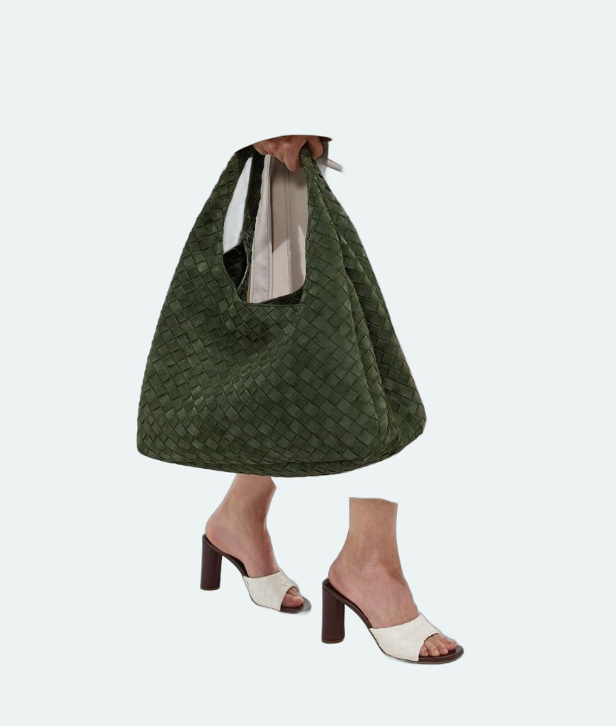 Bottega Veneta - Campana Large - Green Tweed