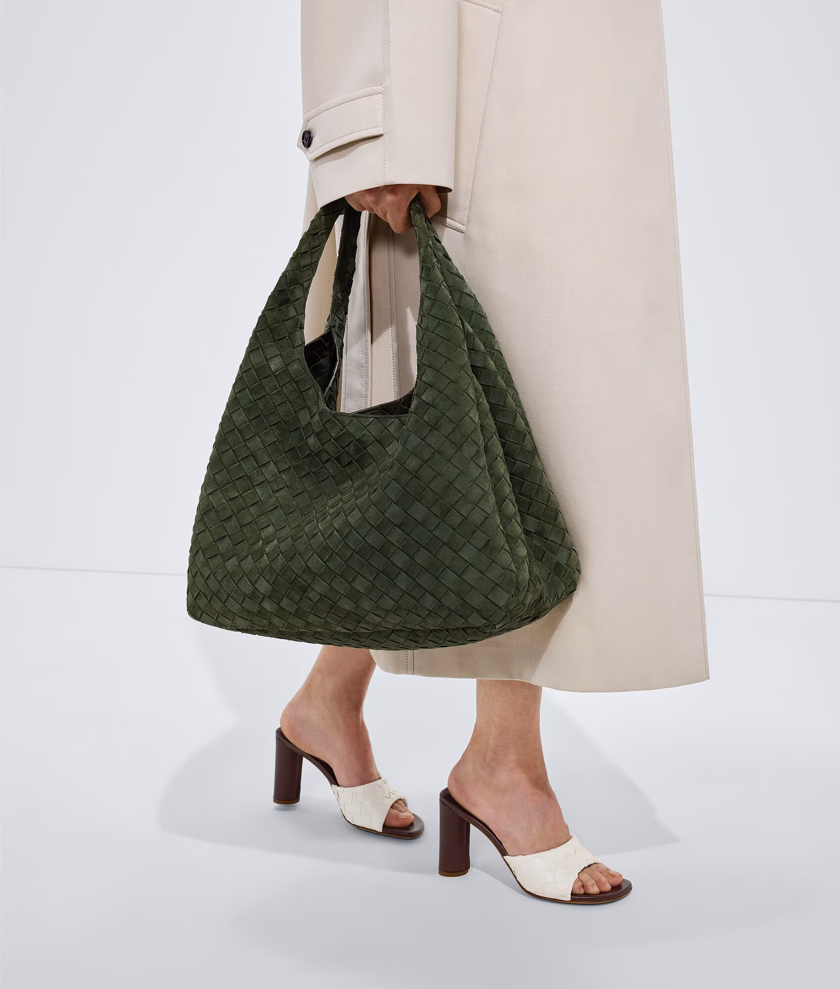 Bottega Veneta - Campana Large - Green Tweed - Image 5