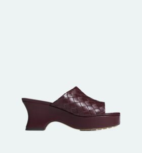 Bottega Veneta - Rosita Wedge Mule - Deep Mahogany