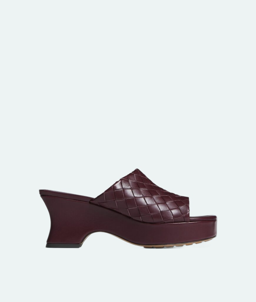 Bottega Veneta - Rosita Wedge Mule - Deep Mahogany