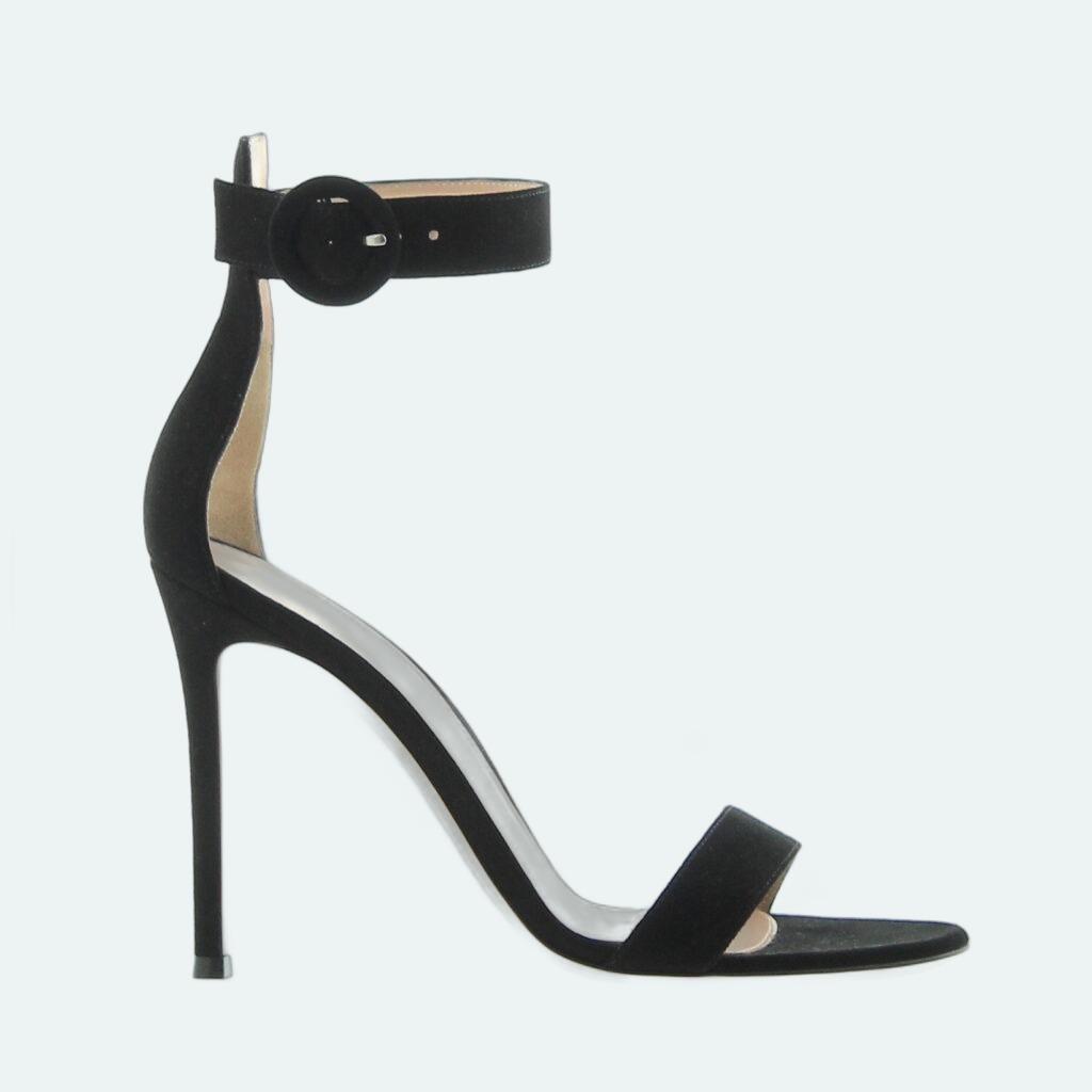 Gianvito Rossi - Portofino Sandal 105 - Black Suede