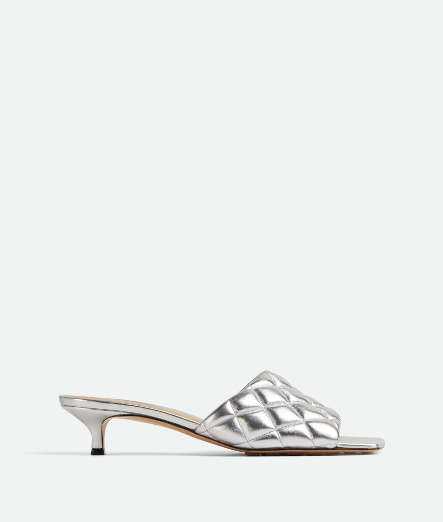 Bottega Veneta - Padded Mule - Silver