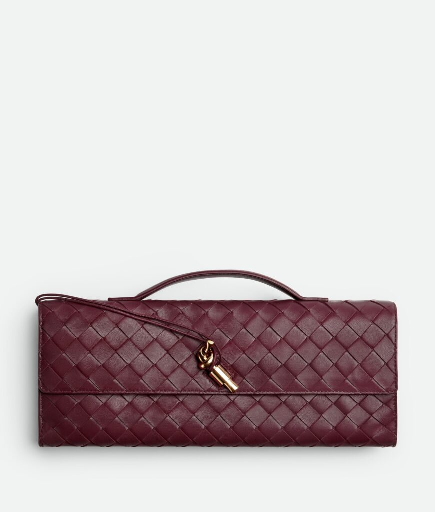 Bottega Veneta - Andiamo Long Clutch With Handle - Barolo