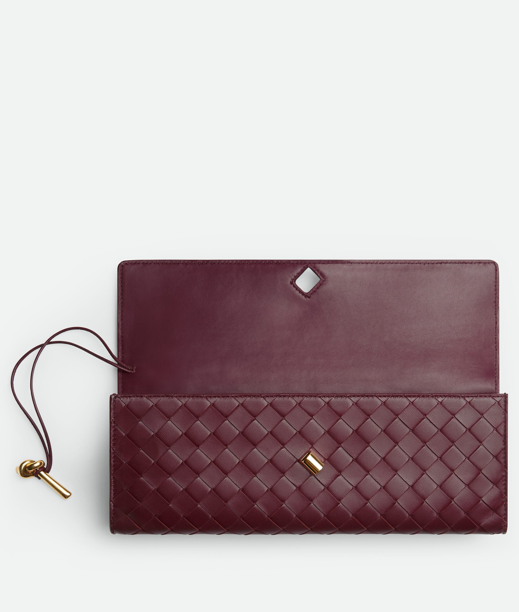 Bottega Veneta - Andiamo Long Clutch With Handle - Barolo - Image 3