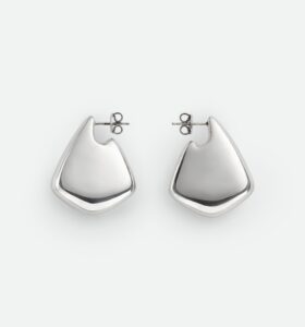 Bottega Veneta - Small Fin Earrings - Silver - Image 1