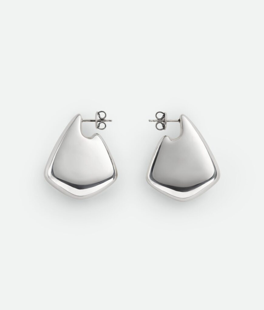 Bottega Veneta - Small Fin Earrings - Silver