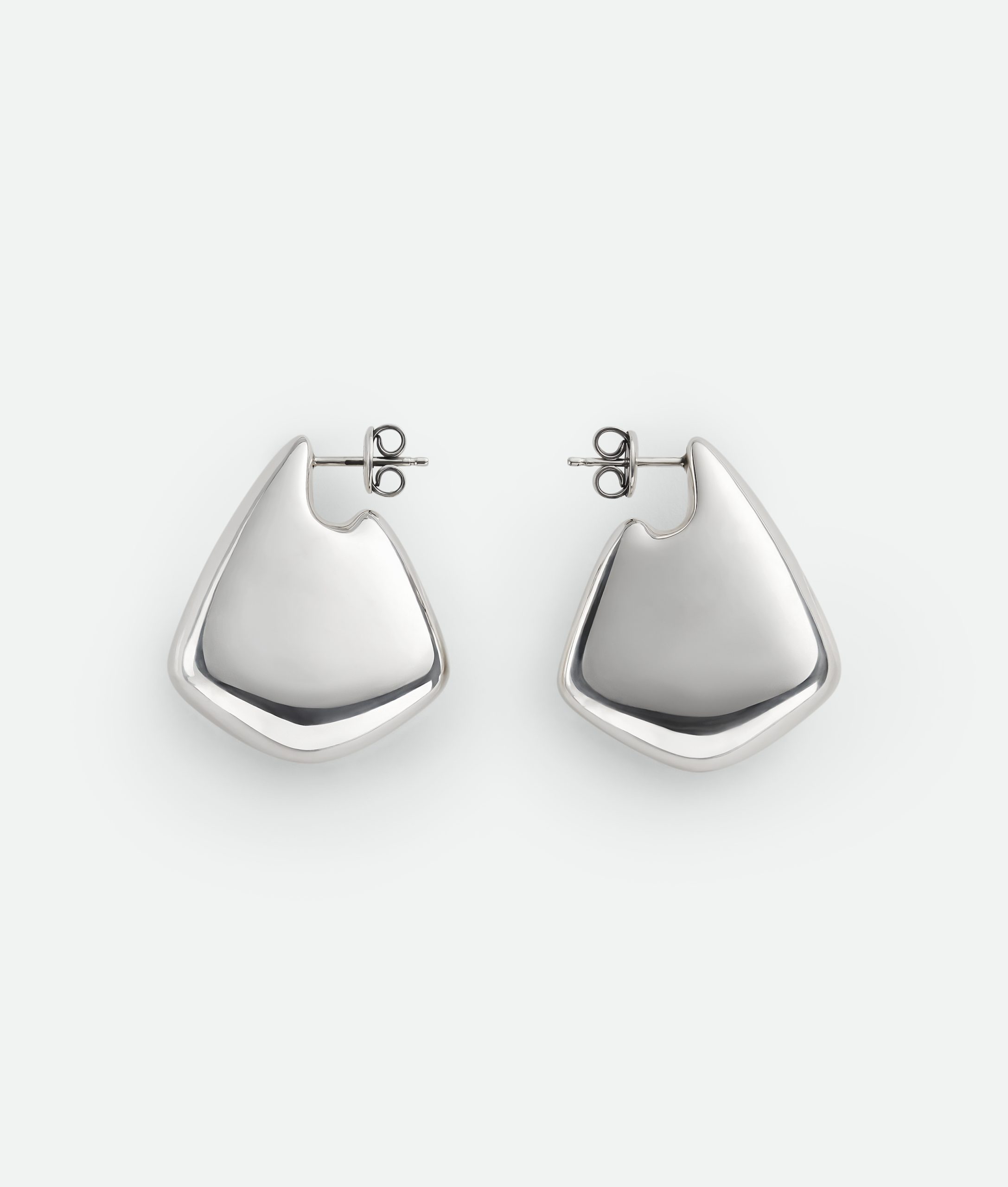 Bottega Veneta - Small Fin Earrings - Silver - Image 1