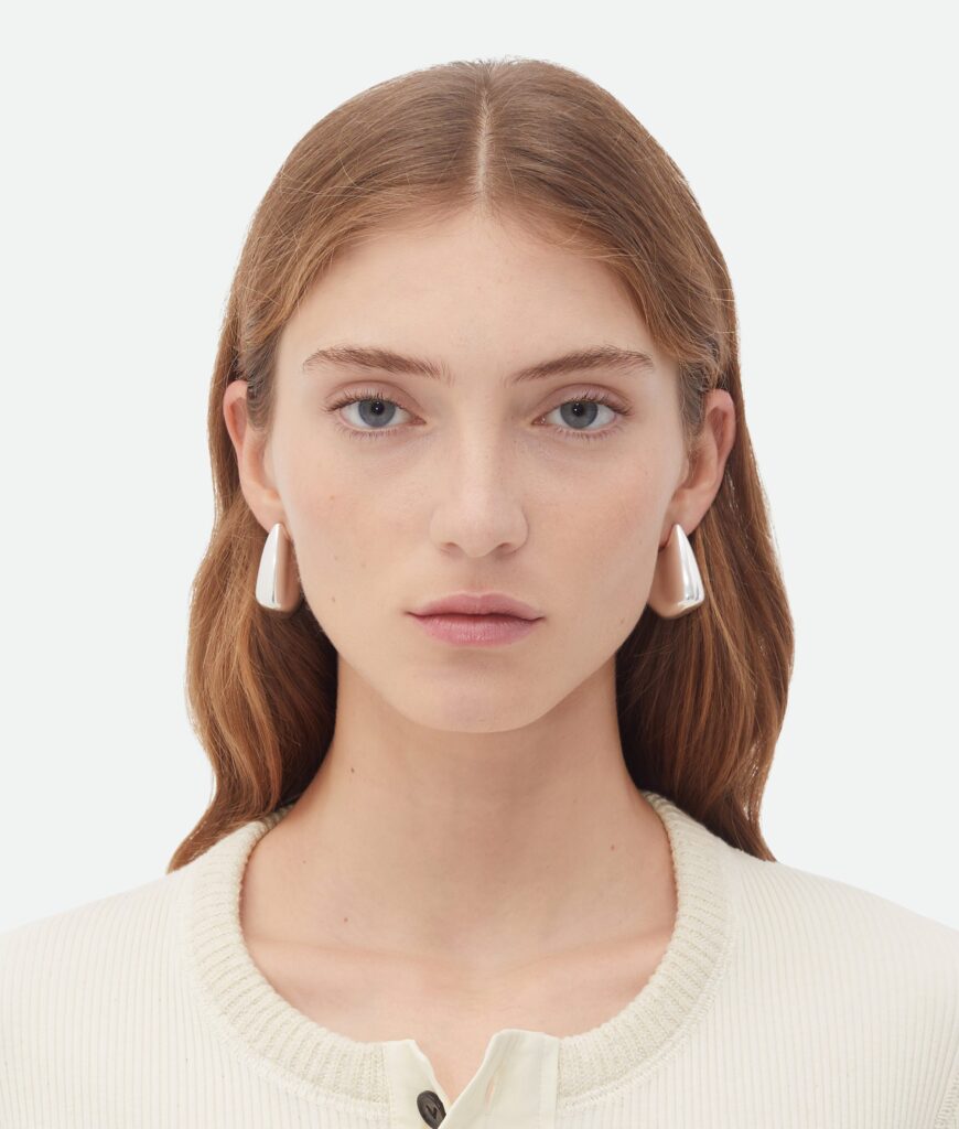 Bottega Veneta - Small Fin Earrings - Silver