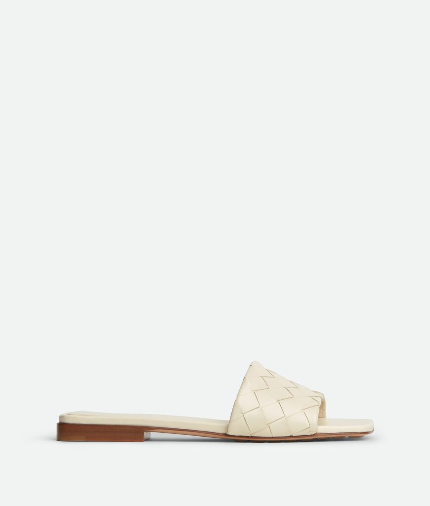 Bottega Veneta - Parco Flat Mule - Sea Salt