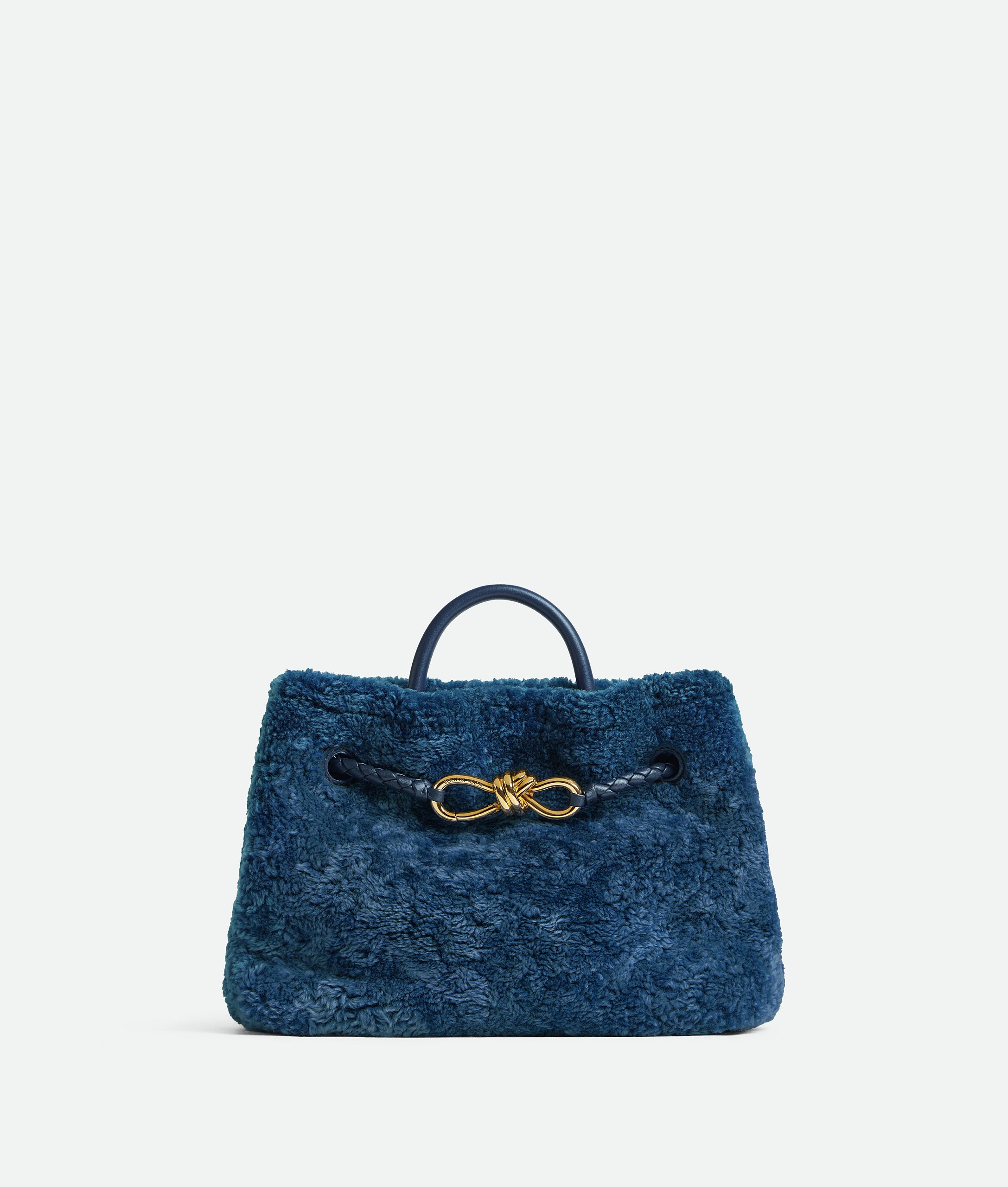 Bottega Veneta - Andiamo Small Shearling - Ocean - Image 1