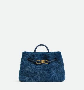 Bottega Veneta - Andiamo Small Shearling - Ocean - Image 2