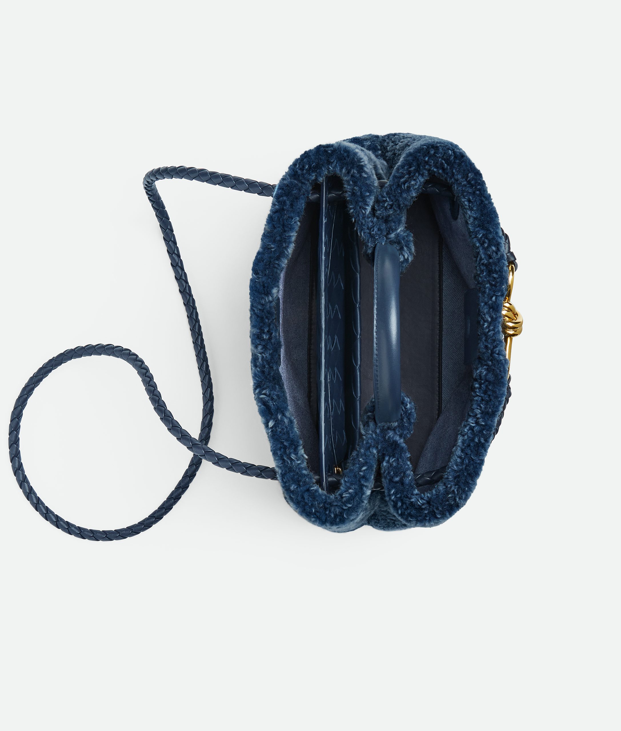 Bottega Veneta - Andiamo Small Shearling - Ocean - Image 4