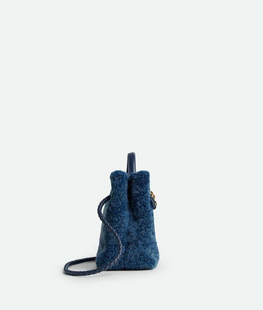 Bottega Veneta - Andiamo Small Shearling - Ocean