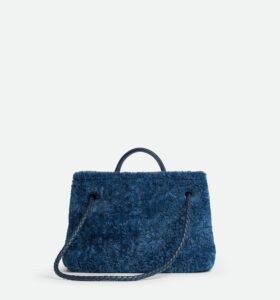 Bottega Veneta - Andiamo Small Shearling - Ocean - Image 6