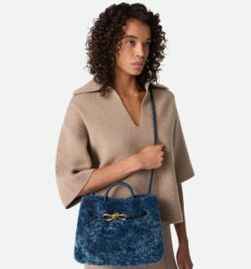 Bottega Veneta - Andiamo Small Shearling - Ocean - Image 8