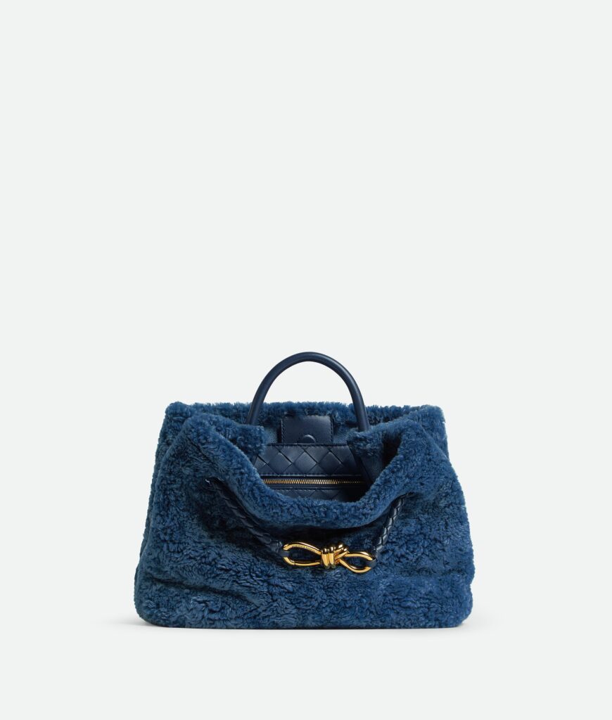 Bottega Veneta - Andiamo Small Shearling - Ocean