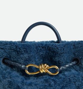 Bottega Veneta - Andiamo Small Shearling - Ocean - Image 10
