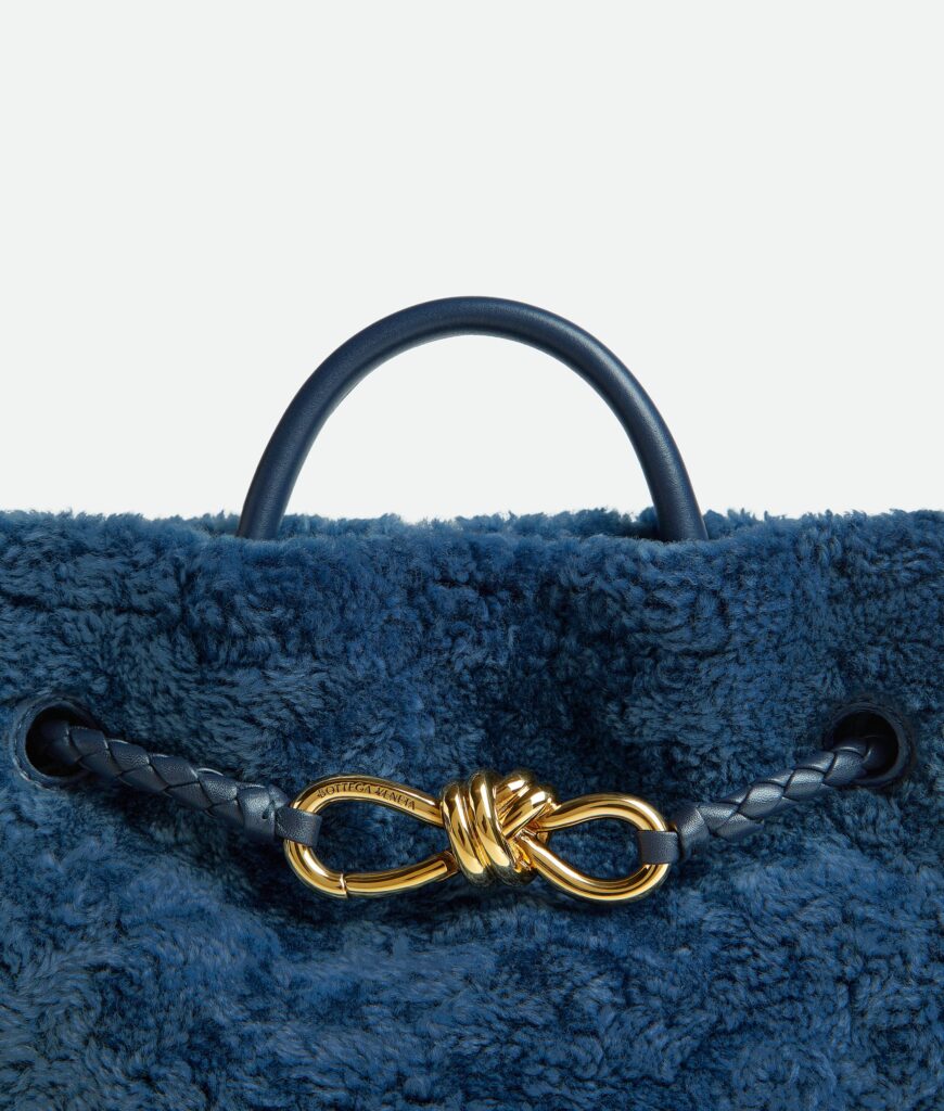 Bottega Veneta - Andiamo Small Shearling - Ocean