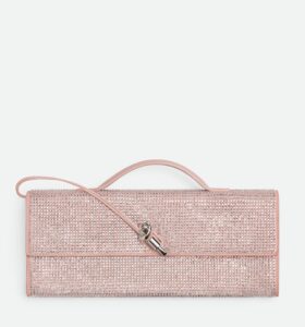 Bottega Veneta - Andiamo Long Clutch Crystals - Rose - Image 2
