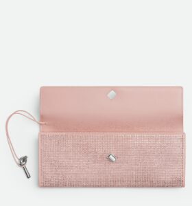 Bottega Veneta - Andiamo Long Clutch Crystals - Rose - Image 6