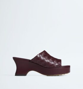 Bottega Veneta - Rosita Wedge Mule - Deep Mahogany - Image 2