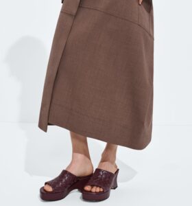 Bottega Veneta - Rosita Wedge Mule - Deep Mahogany - Image 3