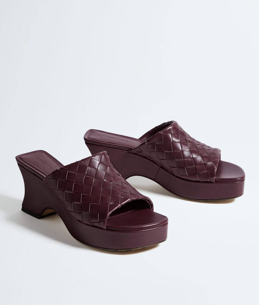 Bottega Veneta - Rosita Wedge Mule - Deep Mahogany