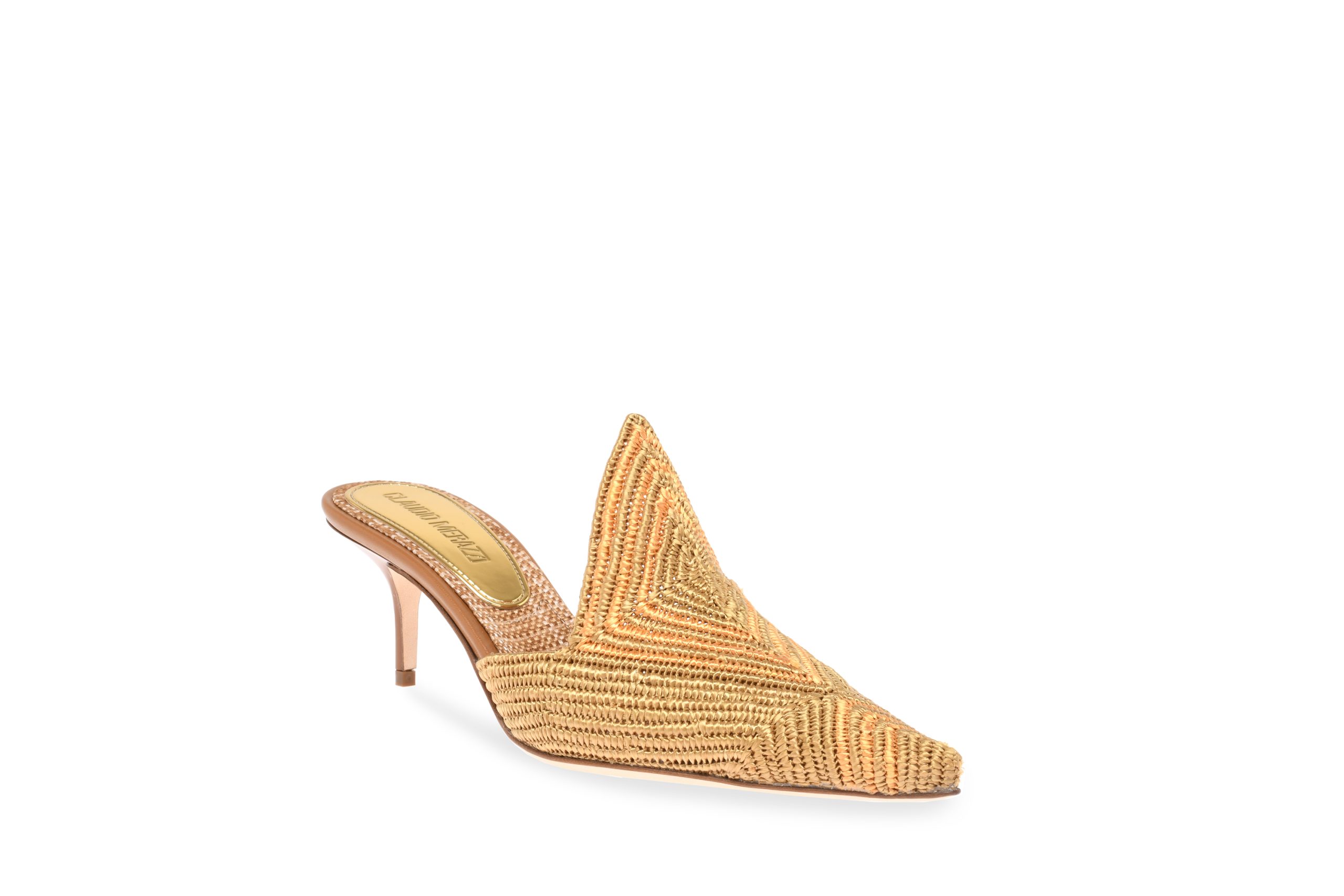 Claudio Merazzi - Raphia Sabot - Beige / Gold - Image 3