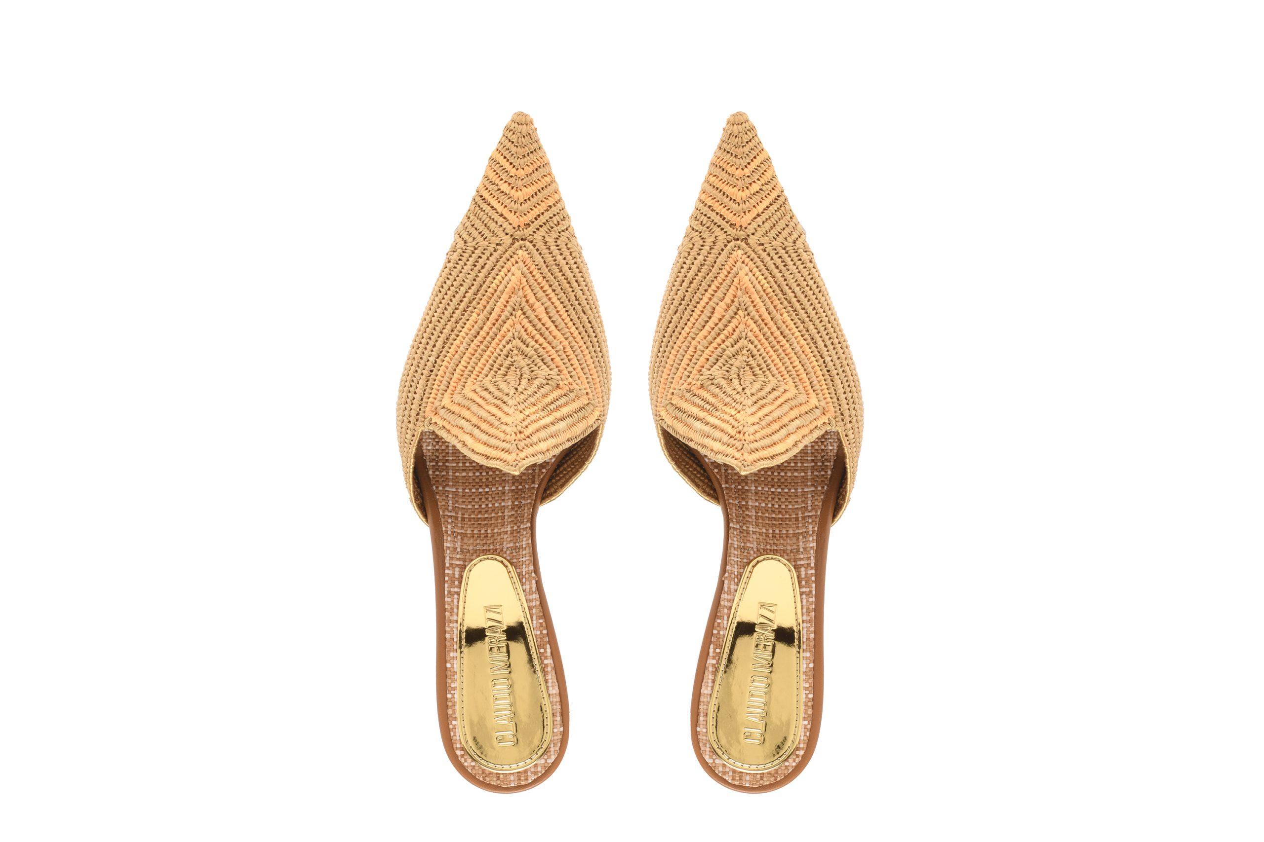 Claudio Merazzi - Raphia Sabot - Beige / Gold - Image 4